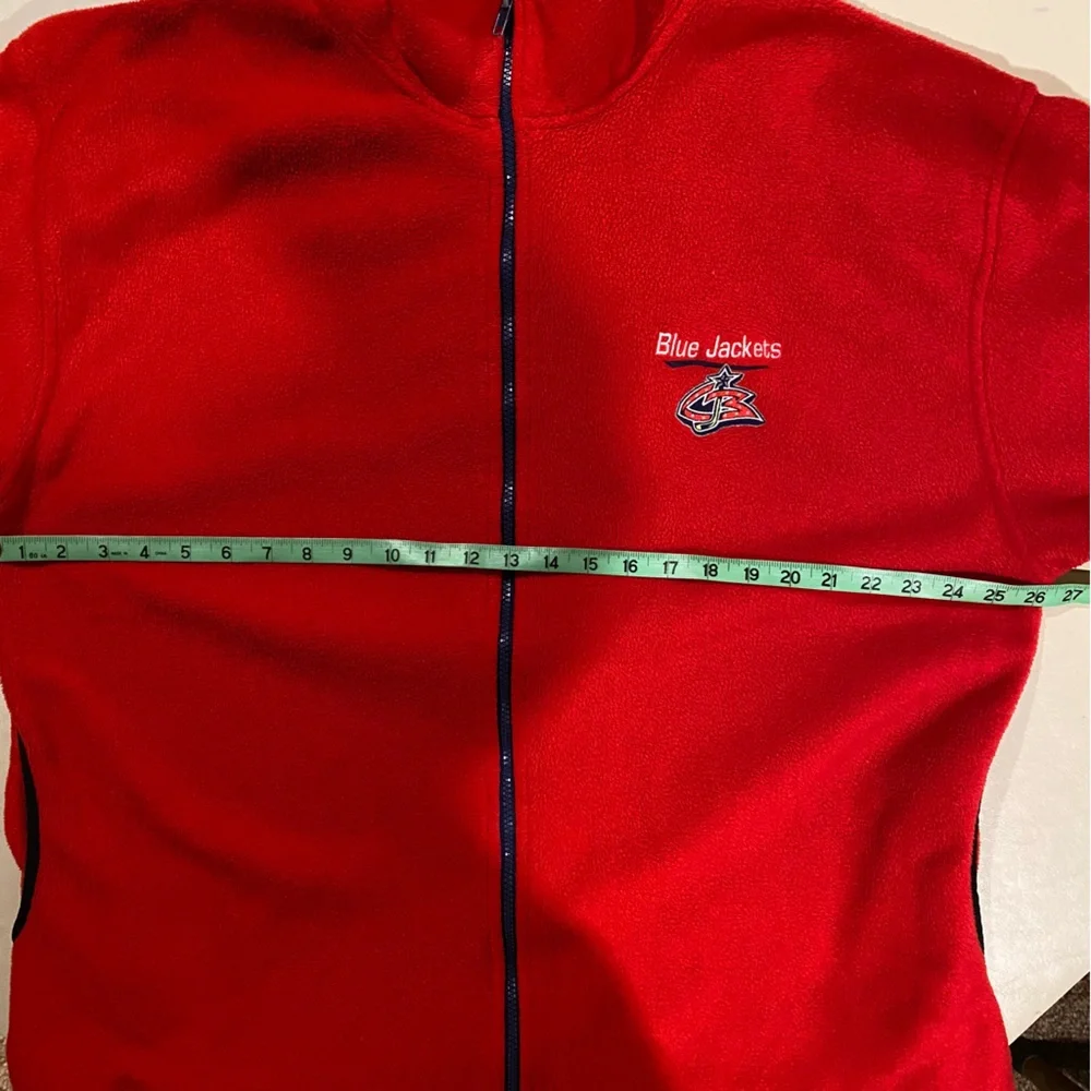 Columbus Blue Jackets Jacket Men’s 2XL Red Full Zip Fleece NHL Hockey Stitched